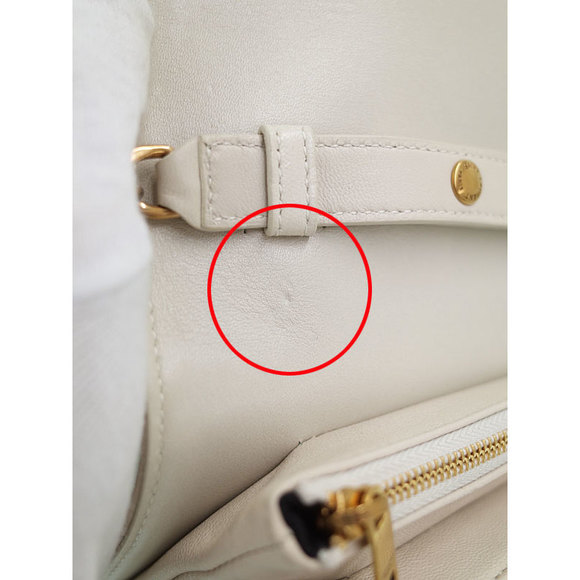 Saint Laurent Paris Monogram Angie Shoulder Bag Beige Black - Picture 5 of 9